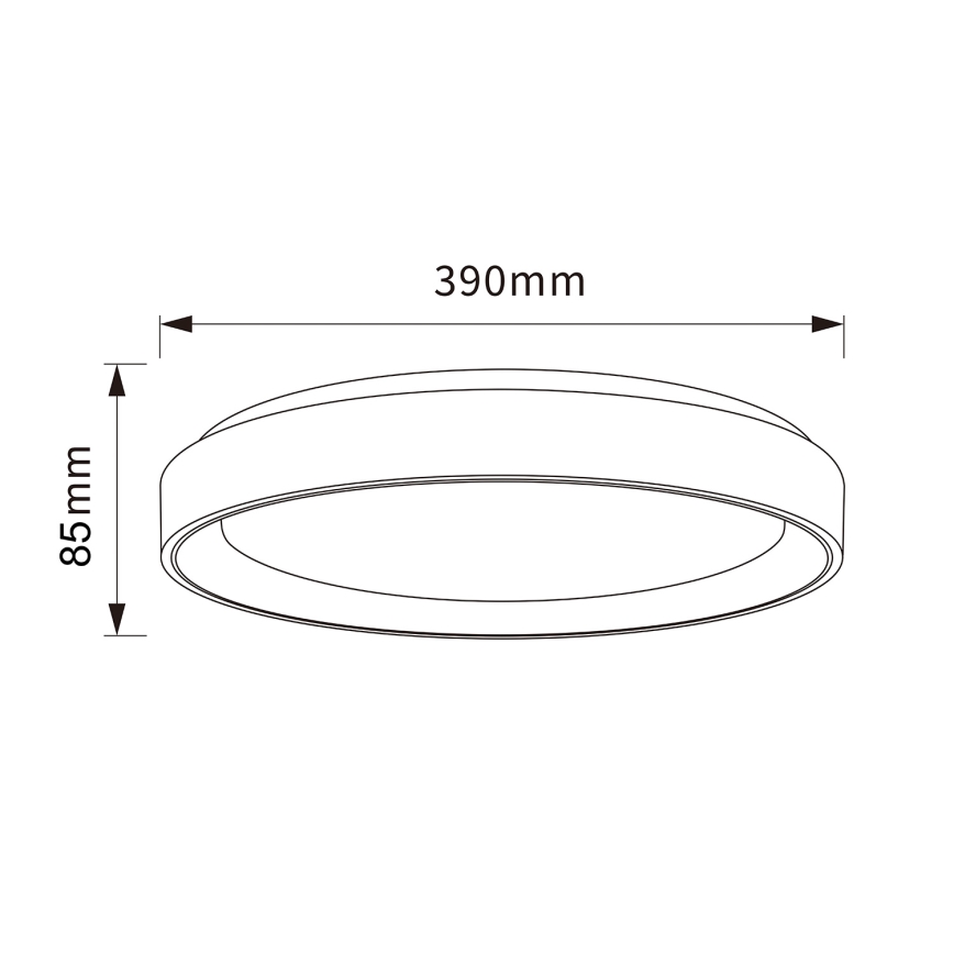 Brilagi - LED-dimmbare Deckenleuchte FLOCO LED/48W/230V Ø 40 cm Holzdekor/weiß + Fernbedienung