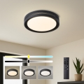 Brilagi - LED-dimmbare Deckenleuchte KREON LED/54W/230V 3000-6000K schwarz Ø 38 cm + Fernbedienung