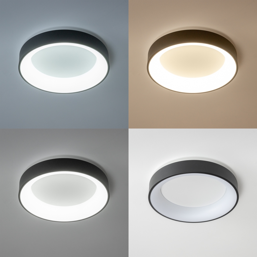 Brilagi - FALCON LED dimmbare Deckenleuchte LED/40W/230V 3000-6500K Ø 45 cm schwarz + Fernbedienung