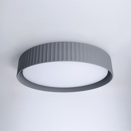 Brilagi - Dimmbare LED-Deckenleuchte LUCIA, 48 W / 230 V, 3000–6500 K, Ø 41 cm, grau, mit Fernbedienung