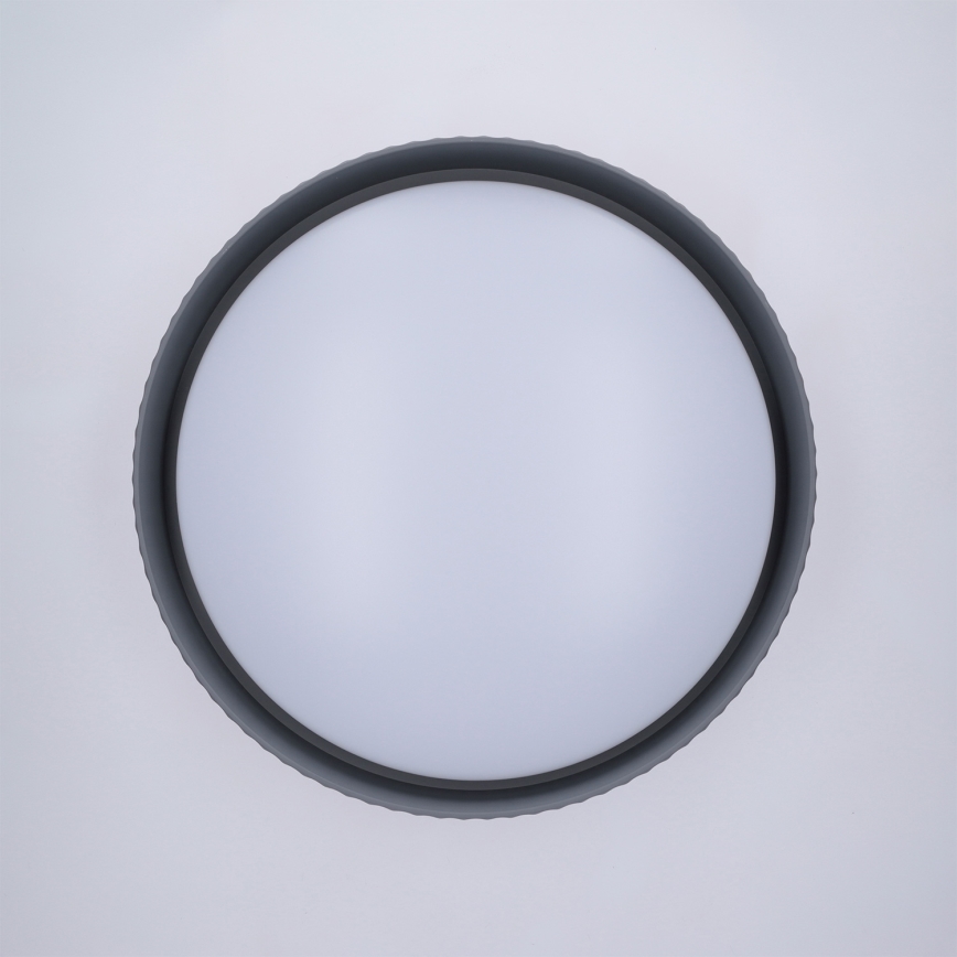 Brilagi - Dimmbare LED-Deckenleuchte LUCIA, 48 W / 230 V, 3000–6500 K, Ø 41 cm, grau, mit Fernbedienung