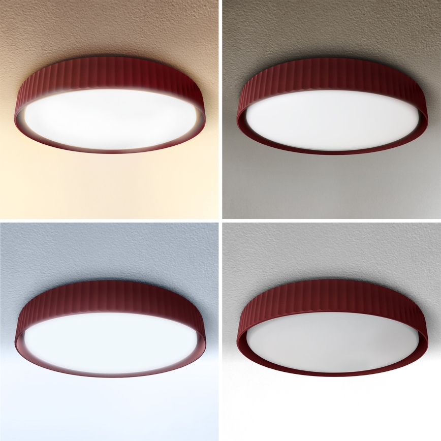 Brilagi - Dimmbare LED-Deckenleuchte LUCIA LED/48W/230V 3000-6500K Ø 41 cm rot + Fernbedienung