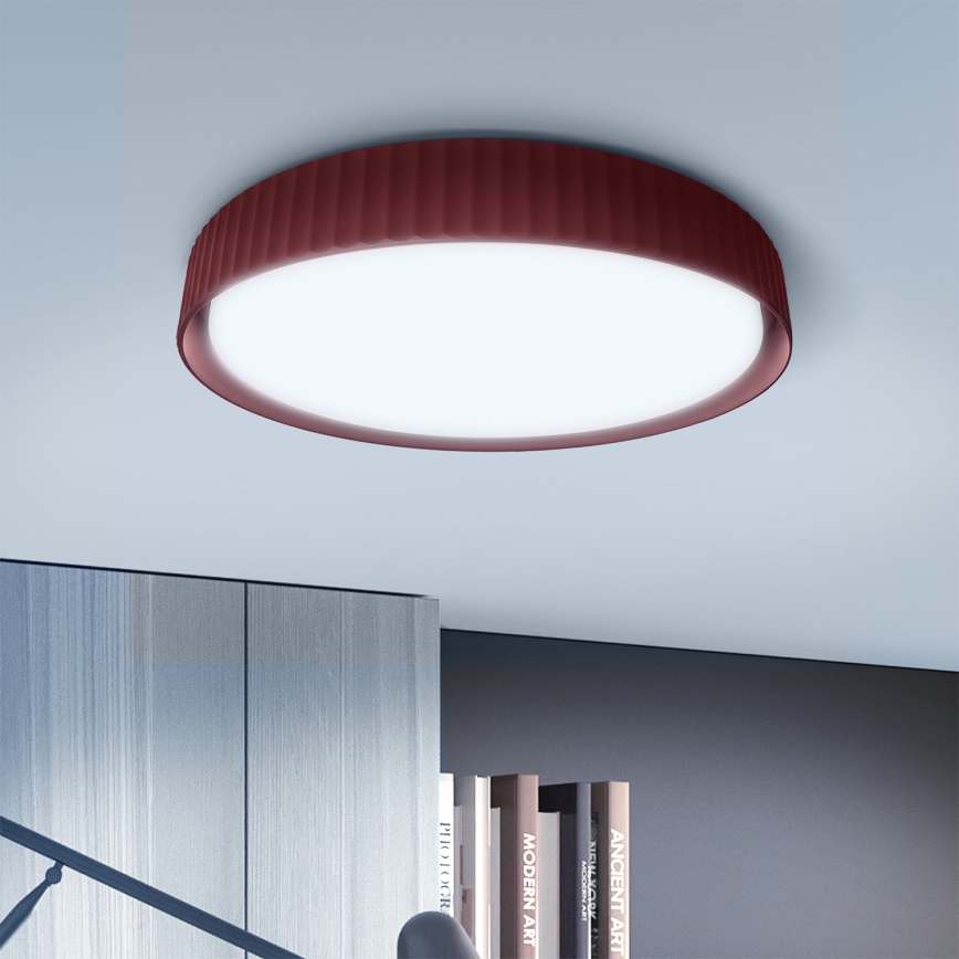 Brilagi - Dimmbare LED-Deckenleuchte LUCIA LED/48W/230V 3000-6500K Ø 41 cm rot + Fernbedienung