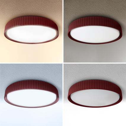 Brilagi - Dimmbare LED-Deckenleuchte LUCIA LED/60W/230V 3000–6500K Ø 59 cm rot + Fernbedienung