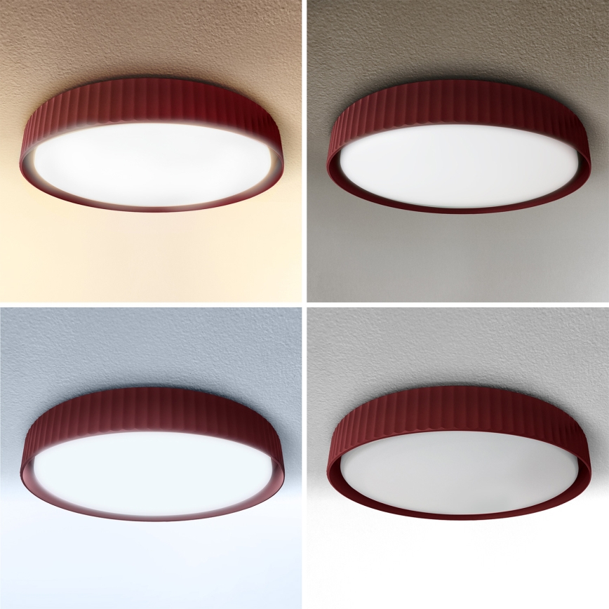 Brilagi - Dimmbare LED-Deckenleuchte LUCIA LED/60W/230V 3000–6500K Ø 59 cm rot + Fernbedienung