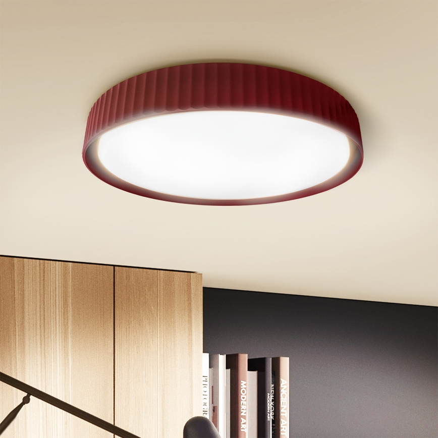 Brilagi - Dimmbare LED-Deckenleuchte LUCIA LED/60W/230V 3000–6500K Ø 59 cm rot + Fernbedienung