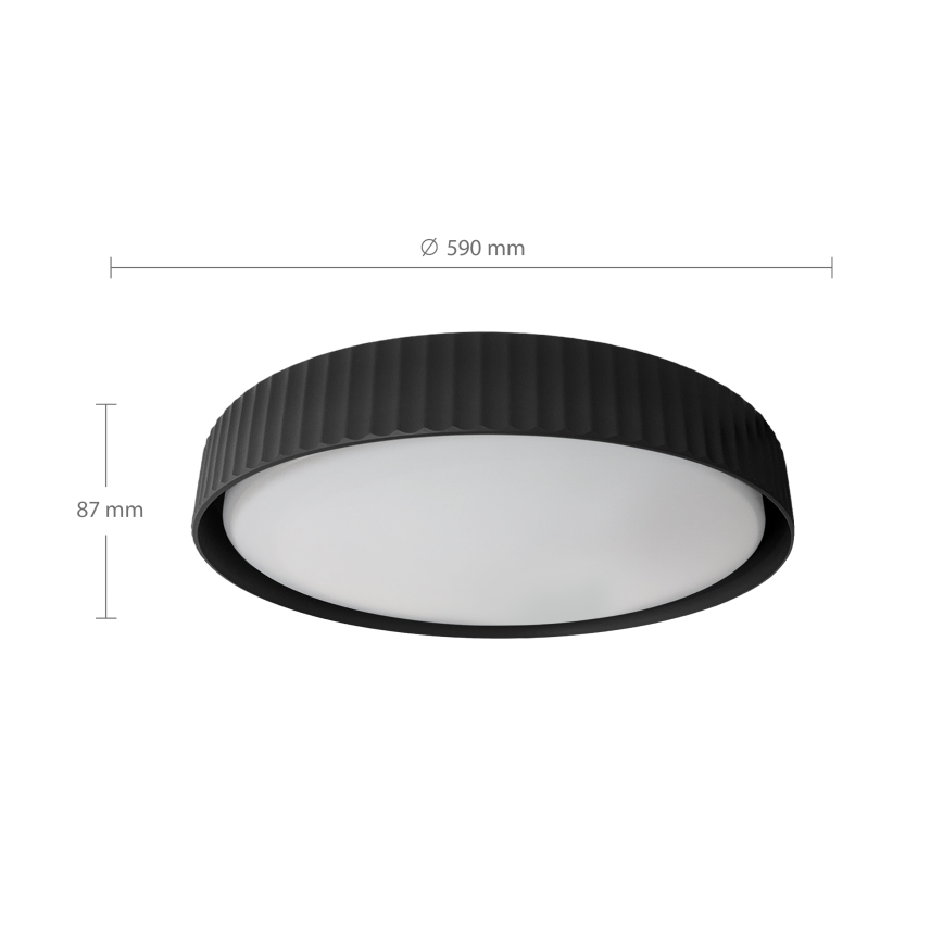 Brilagi - LED dimmbare Deckenleuchte LUCIA LED/60W/230V 3000-6500K Ø 59 cm schwarz + Fernbedienung