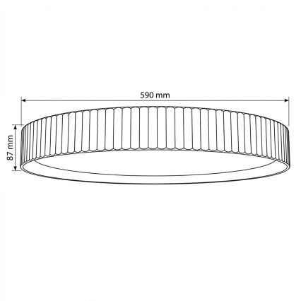 Brilagi - dimmbare LED-Deckenleuchte LUCIA LED/60W/230V 3000–6500K Ø 59 cm schwarz + Fernbedienung