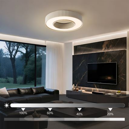Brilagi - LED dimmbare Deckenleuchte LUMIX LED/48W/230V 3000-6000K beige Ø 50 cm + Fernbedienung