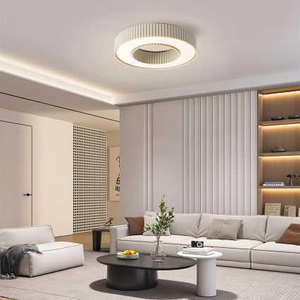 Brilagi - LED dimmbare Deckenleuchte LUMIX LED/48W/230V 3000-6000K beige Ø 50 cm + Fernbedienung