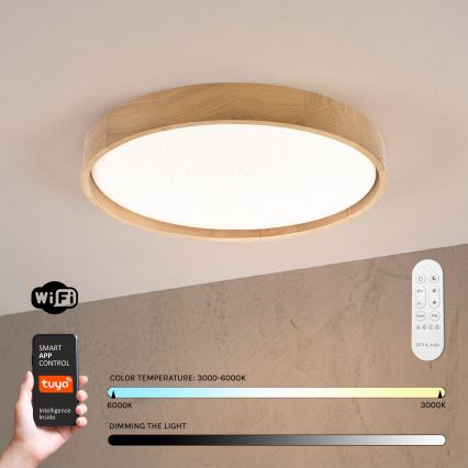 Brilagi - LED-dimmbare Deckenleuchte MANAROLA SMART STARS LED/36W/230V 3000-6000K Wi-Fi Tuya Beacon Ø 51 cm + Fernbedienung