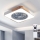 Brilagi - LED-dimmbare Deckenleuchte mit Ventilator LED/38W/230V 3000-6500K 50x50 cm weiß/Eiche + Fernbedienung