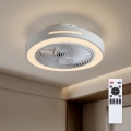 Brilagi - LED-dimmbare Deckenleuchte mit Ventilator LED/38W/230V 3000-6500K Ø 46 cm weiß + Fernbedienung