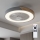 Brilagi - LED-dimmbare Deckenleuchte mit Ventilator LED/38W/230V 3000–6500K Ø 50 cm Grau/Eiche + Fernbedienung