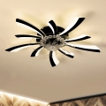 Brilagi - LED dimmbare Deckenleuchte mit Ventilator LED/50W/230V 3000-6500K Schwarz + Fernbedienung