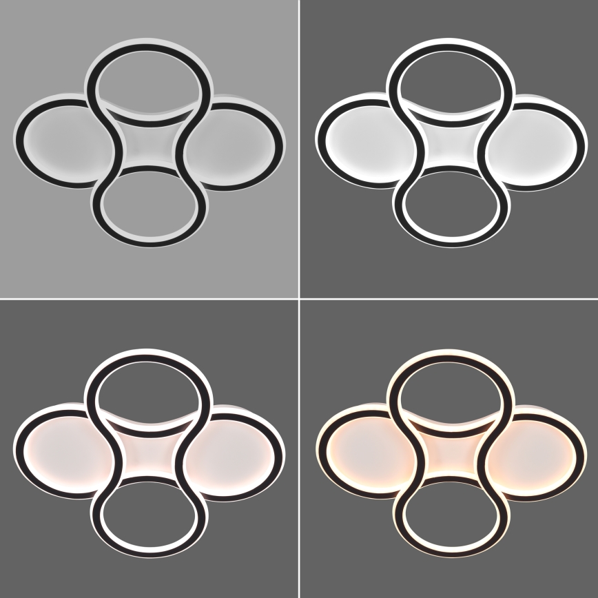 Brilagi - ORELLI LED-Deckenleuchte, dimmbar, 53 W / 230 V, Ø 51 cm, 3000–6000 K, mit Fernbedienung