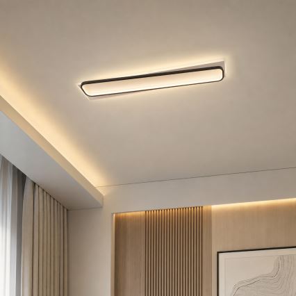 BRILAGI - Dimmbare LED-Deckenleuchte OUTLINE LED/90W/230V 3000-6000K 18x100 cm weiß/schwarz + Fernbedienung