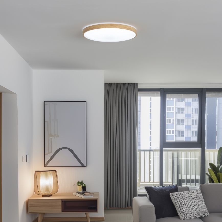 Brilagi - dimmbare LED-Deckenleuchte PINE LED/60W/230V Ø 52 cm 3000-6500K + Fernbedienung