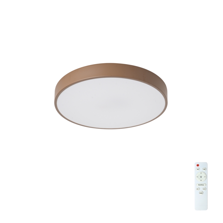 Brilagi - Dimmbare LED-Deckenleuchte POOL LED/36W/230V 3000-6000K Ø 30 cm Braun + Fernbedienung