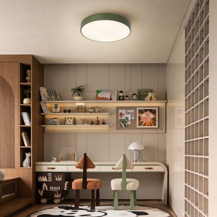 Brilagi - Dimmbare LED-Deckenleuchte POOL LED/36W/230V 3000-6000K Ø 30 cm grün + Fernbedienung