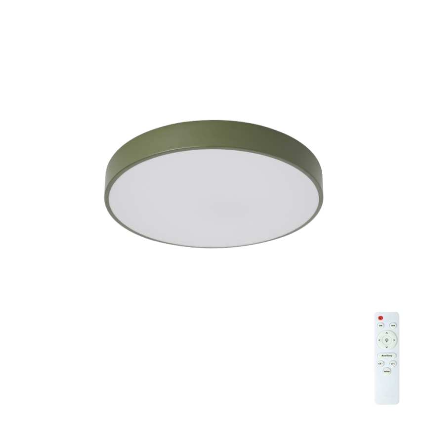 Brilagi - Dimmbare LED-Deckenleuchte POOL LED/36W/230V 3000-6000K Ø 30 cm grün + Fernbedienung