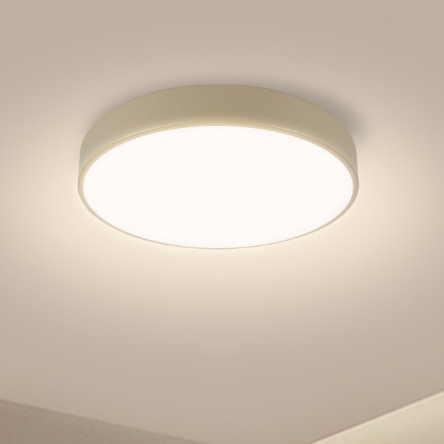 Brilagi - LED dimmbare Deckenleuchte POOL LED/36W/230V 3000-6000K Ø 30 cm beige + Fernbedienung
