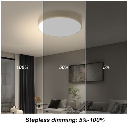 Brilagi - LED dimmbare Deckenleuchte POOL LED/36W/230V 3000-6000K Ø 30 cm beige + Fernbedienung