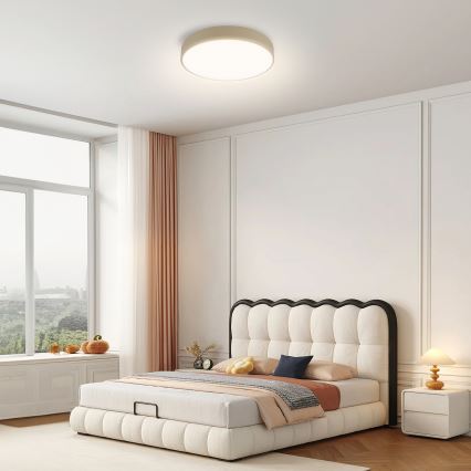Brilagi - LED dimmbare Deckenleuchte POOL LED/36W/230V 3000-6000K Ø 30 cm beige + Fernbedienung