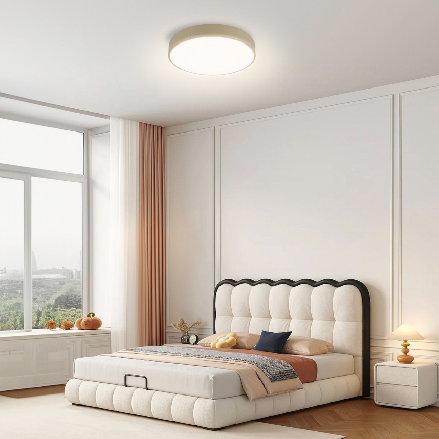 Brilagi - LED dimmbare Deckenleuchte POOL LED/36W/230V 3000-6000K Ø 30 cm beige + Fernbedienung