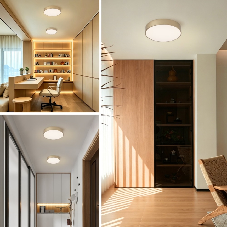 Brilagi - LED-dimmbar Deckenleuchte POOL LED/36W/230V 3000-6000K Ø 30 cm goldfarben + Fernbedienung