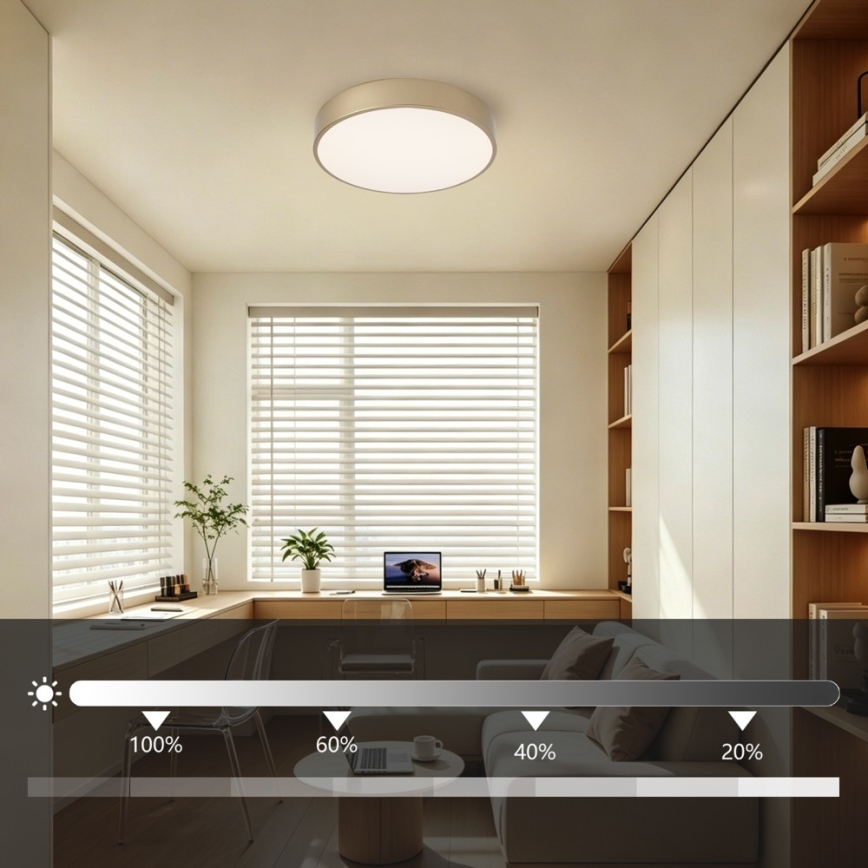 Brilagi - LED-dimmbar Deckenleuchte POOL LED/36W/230V 3000-6000K Ø 30 cm goldfarben + Fernbedienung