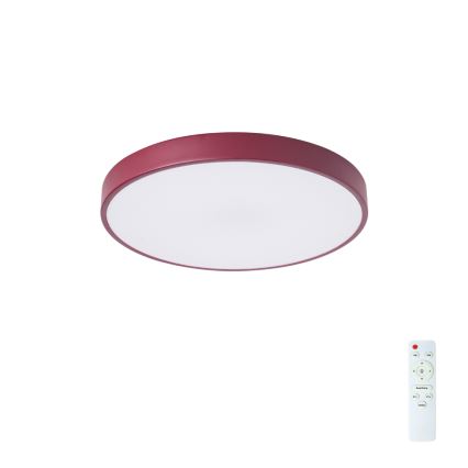 Brilagi - dimmbare LED-Deckenleuchte POOL LED/48W/230V 3000-6000K Ø 40 cm burgunderrot + Fernbedienung