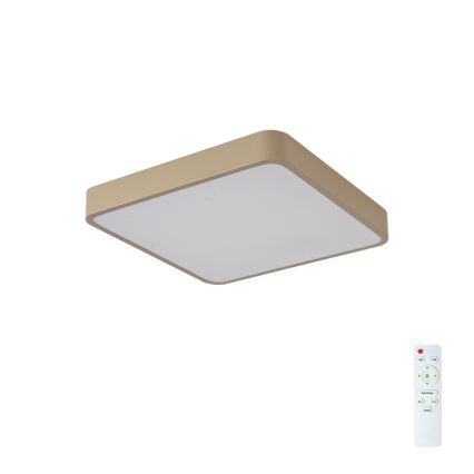 Brilagi - LED dimmbare Deckenleuchte POOL LED/48W/230V 3000-6000K 50x50 cm beige + Fernbedienung