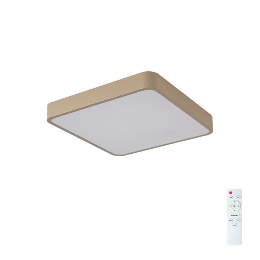 Brilagi - LED dimmbare Deckenleuchte POOL LED/48W/230V 3000-6000K 50x50 cm beige + Fernbedienung