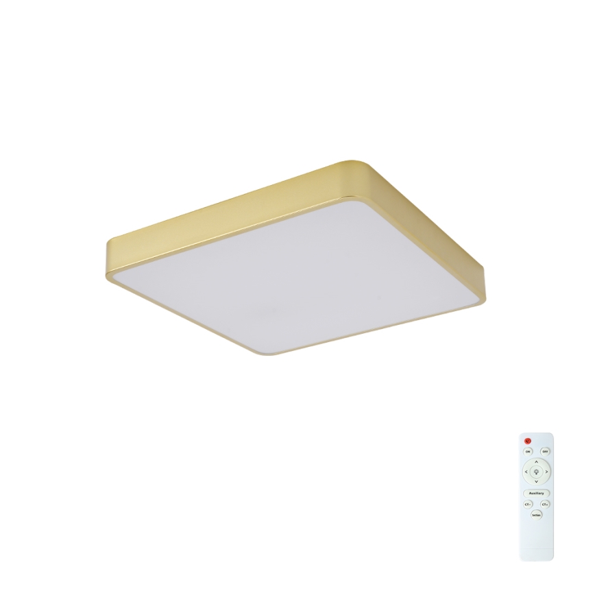 Brilagi - Dimmbare LED-Deckenleuchte POOL LED/48W/230V 3000-6000K 50x50 cm goldfarben + Fernbedienung