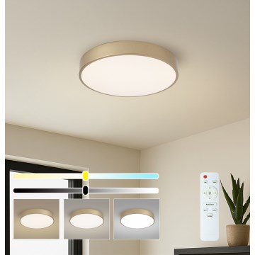 Brilagi - LED dimmbare Deckenleuchte POOL LED/48W/230V 3000-6000K Ø 40 cm goldfarben + Fernbedienung