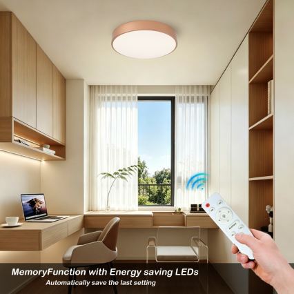Brilagi - Dimmbare LED-Deckenleuchte POOL LED/48W/230V 3000–6000K ø 40 cm Bronze + Fernbedienung
