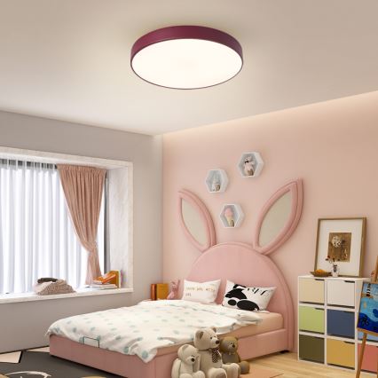 Brilagi - dimmbare Deckenleuchte POOL LED/60W/230V 3000-6000K Ø 50 cm burgunderrot + Fernbedienung