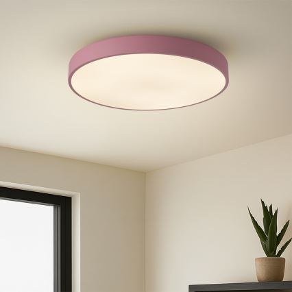Brilagi - dimmbare LED-Deckenleuchte POOL LED/60W/230V 3000-6000K Ø 50 cm rosa + Fernbedienung