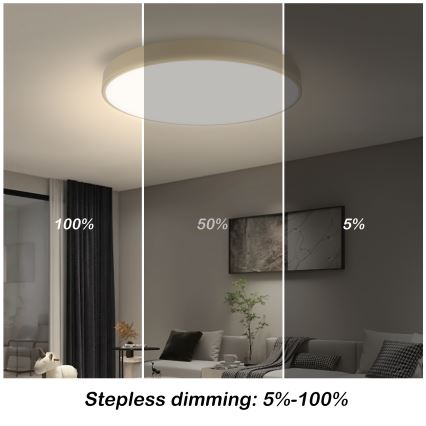 Brilagi - LED Dimmbare Deckenleuchte POOL LED/60W/230V 3000-6000K Durchmesser 50 cm beige + Fernbedienung