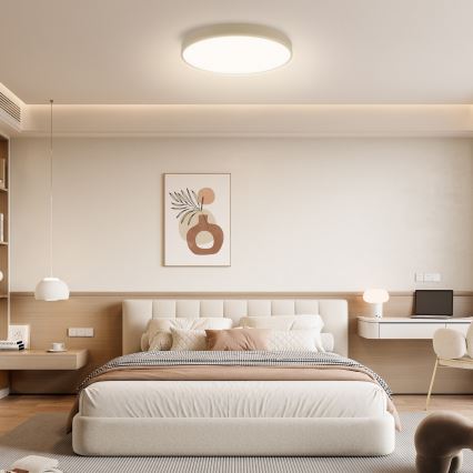Brilagi - LED Dimmbare Deckenleuchte POOL LED/60W/230V 3000-6000K Durchmesser 50 cm beige + Fernbedienung