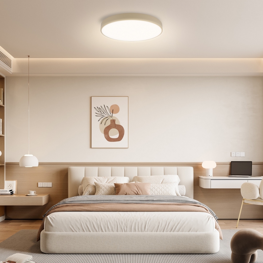 Brilagi - LED Dimmbare Deckenleuchte POOL LED/60W/230V 3000-6000K Durchmesser 50 cm beige + Fernbedienung