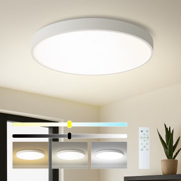 Brilagi - LED-dimmbare Deckenleuchte POOL SMART LED/100W/230V 3000-6000K Ø 80 cm Wi-Fi Tuya weiß + Fernbedienung