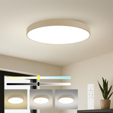 Brilagi - LED-dimmbare Deckenleuchte POOL SMART LED/128W/230V 3000-6000K 100 cm beige Wi-Fi Tuya + Fernbedienung