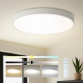 Brilagi - LED-dimmbare Deckenleuchte POOL SMART LED/128W/230V 3000–6000K Ø 100 cm Wi‑Fi Tuya weiß + Fernbedienung