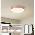 Brilagi - LED-dimmbare Deckenleuchte POOL SMART LED / 48 W / 230 V 3000–6000 K Ø 40 cm Wi-Fi Tuya Bronze + Fernbedienung