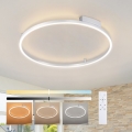 Brilagi - LED-dimmbare Deckenleuchte PORTOFINO LED/60W/230V 3000-6000K Ø 80 cm silberfarben + Fernbedienung