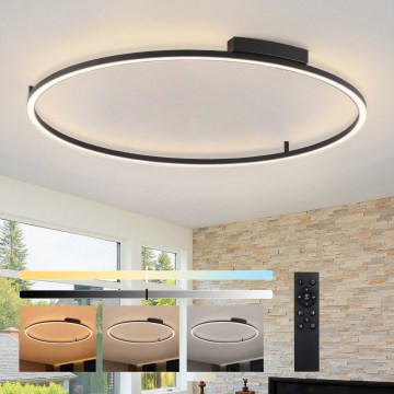 Brilagi - LED-dimmbare Deckenleuchte PORTOFINO LED/85W/230V 3000-6000K Ø 120 cm schwarz + Fernbedienung