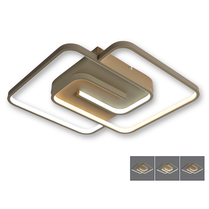 BRILAGI - Dimmbare LED-Deckenleuchte VELO LED/64W/230V 3000-6500K 48x48 cm beige + Fernbedienung