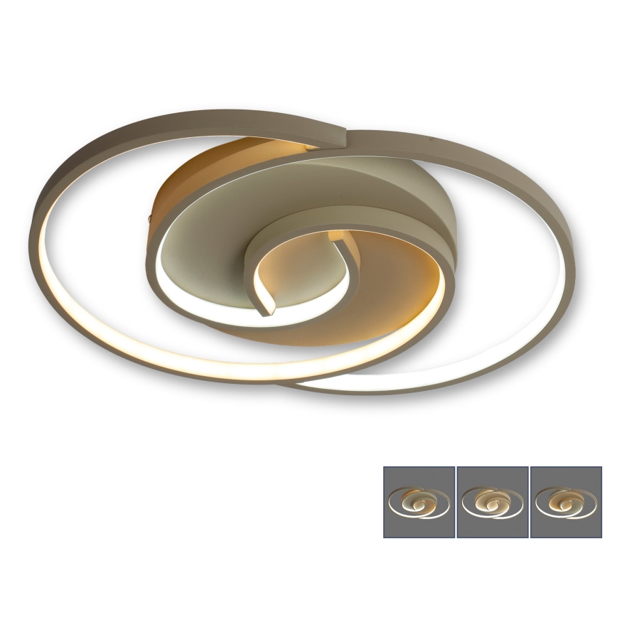BRILAGI - dimmbare LED-Deckenleuchte VELO LED/70W/230V 3000-6500K 38x47,8 cm beige + Fernbedienung